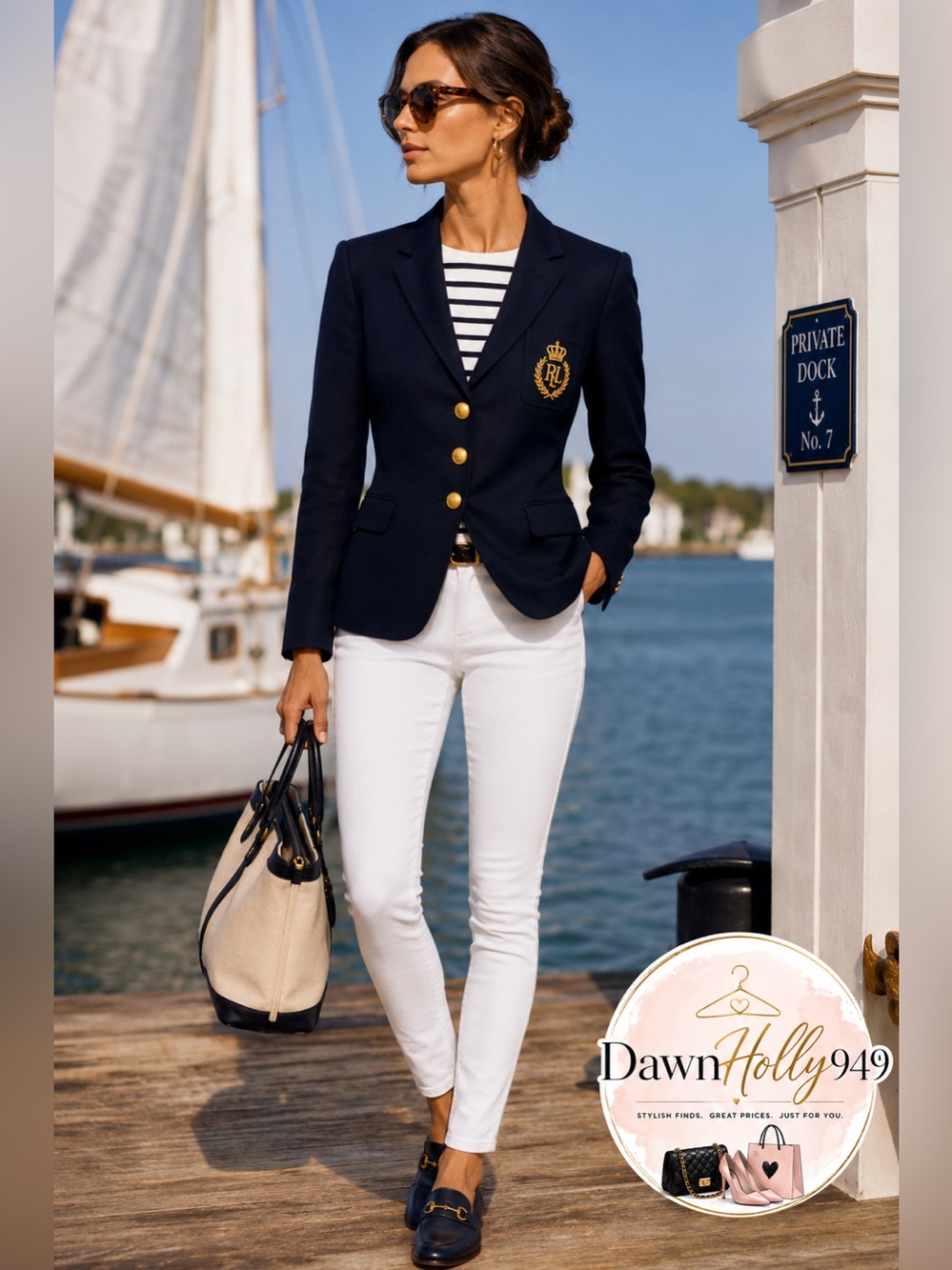 Ralph Lauren Navy Blazer with Embroidered Crest